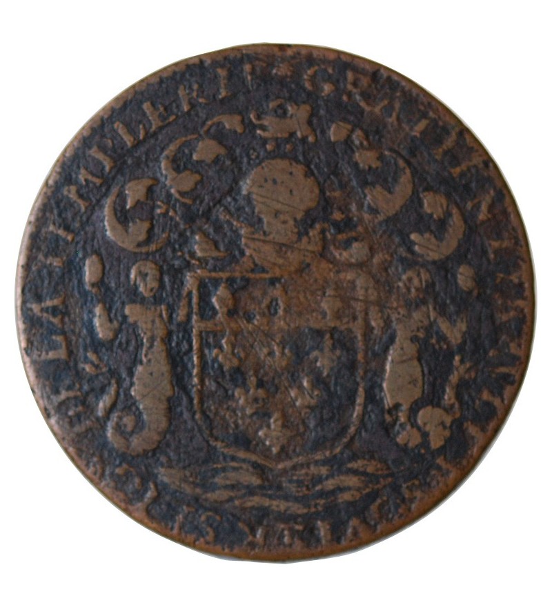 MAIRE DE NANTES - GRATIEN LIBAULT, SIEUR DE LA TEMPLERIE JETON CUIVRE 1671