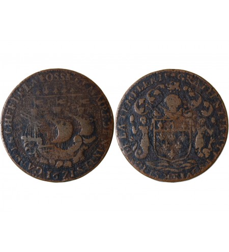 MAIRE DE NANTES - GRATIEN LIBAULT, SIEUR DE LA TEMPLERIE JETON CUIVRE 1671