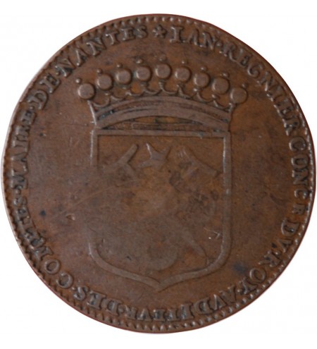 MAIRE DE NANTES - JEAN REGNIER, SIEUR DE LA SOUCHAIS JETON CUIVRE 1674
