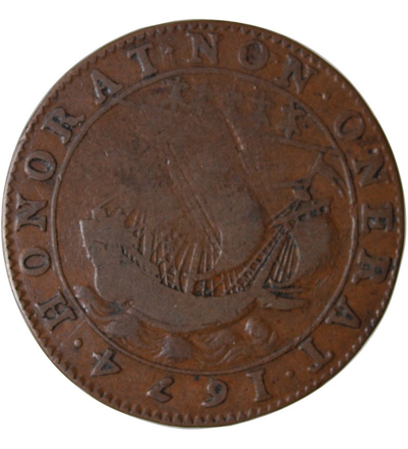 MAIRE DE NANTES - JEAN REGNIER, SIEUR DE LA SOUCHAIS JETON CUIVRE 1674