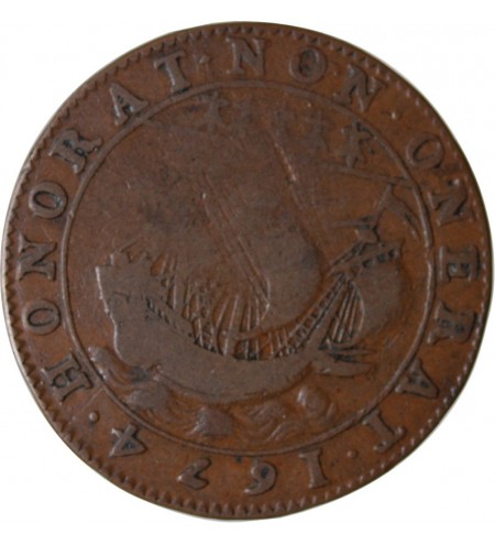 MAIRE DE NANTES - JEAN REGNIER, SIEUR DE LA SOUCHAIS JETON CUIVRE 1674