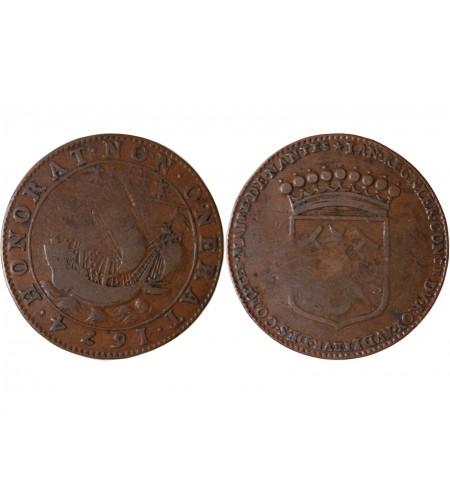 MAIRE DE NANTES - JEAN REGNIER, SIEUR DE LA SOUCHAIS JETON CUIVRE 1674