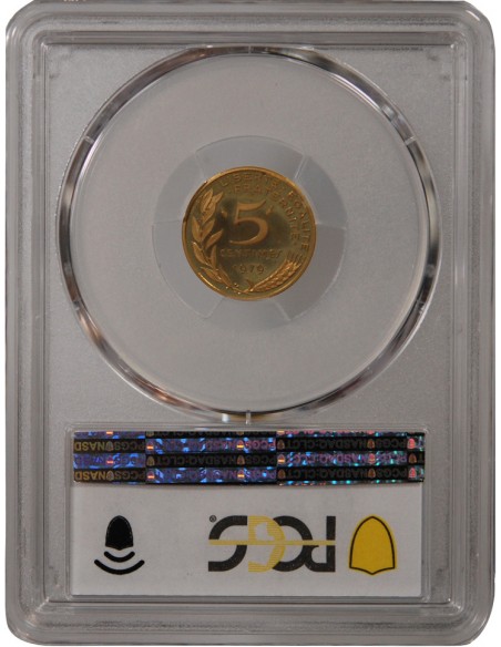 LAGRIFFOUL - 5 CENTIMES OR 1979 PIEFORT - PROOF SP68