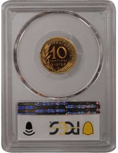 LAGRIFFOUL - 10 CENTIMES OR 1979 PIEFORT - PROOF SP67