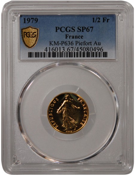 SEMEUSE - 1/2 FRANC OR 1979 PIEFORT - PROOF SP67