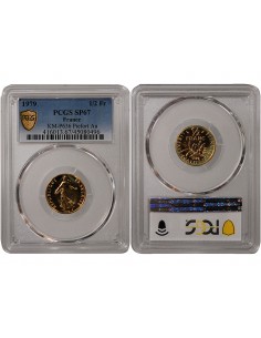 SEMEUSE - 1/2 FRANC OR 1979 PIEFORT - PROOF SP67 2