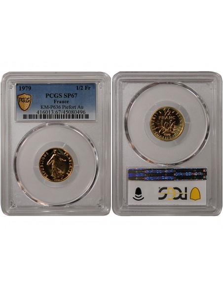 SEMEUSE - 1/2 FRANC OR 1979 PIEFORT - PROOF SP67