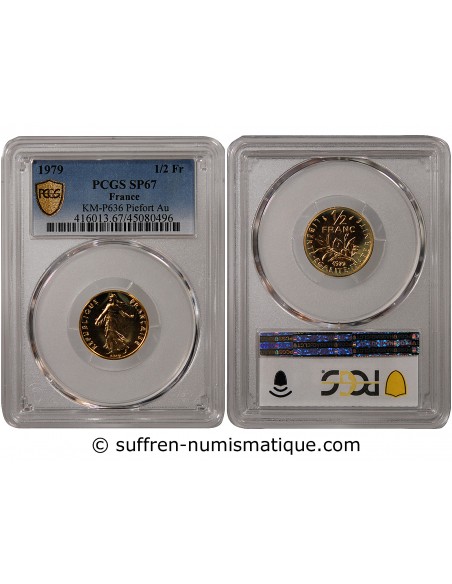 SEMEUSE - 1/2 FRANC OR 1979 PIEFORT - PROOF SP67