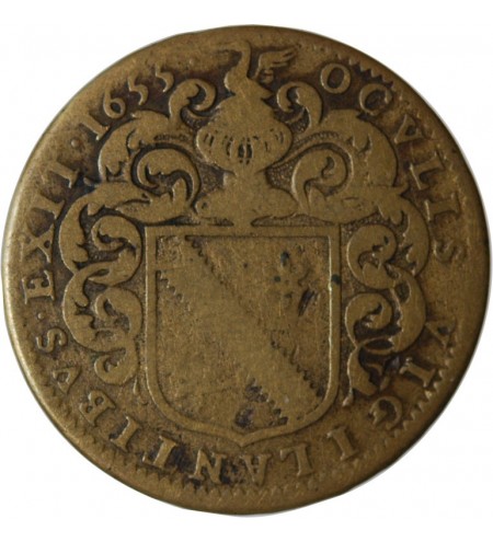 MAIRE DE NANTES - JEAN FOURNIER, SIEUR DE LA PINSONNIERE JETON﻿ CUIVRE 1655