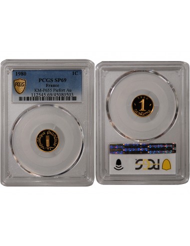 EPI - 1 CENTIME OR 1980 PIEFORT - PROOF SP69