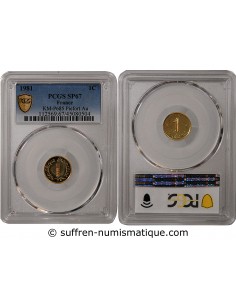 EPI - 1 CENTIME OR 1981 PIEFORT - PROOF SP67
