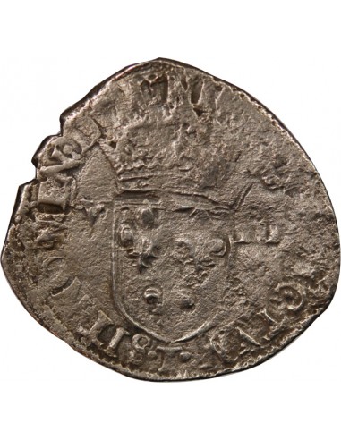 HENRI III - 1/8 ECU ARGENT 1589 T NANTES