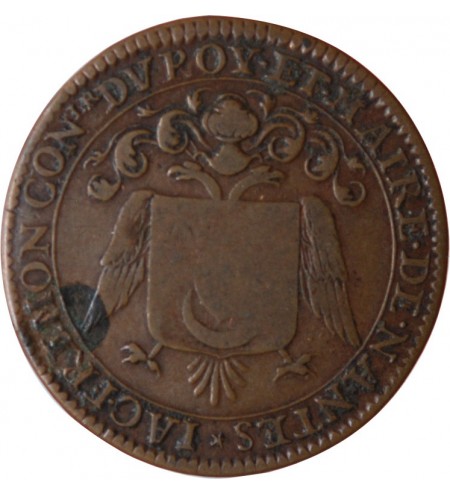 MAIRE DE NANTES - JACQUES FREMON, SIEUR DU BOUFFAY JETON CUIVRE 1680