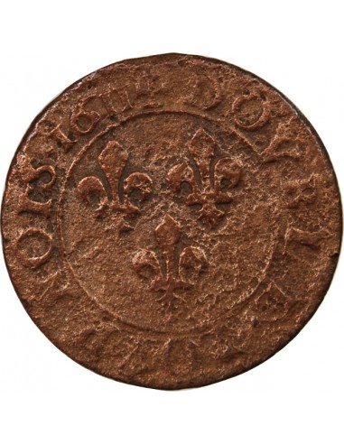 LOUIS XIII - DOUBLE TOURNOIS 1611 T NANTES