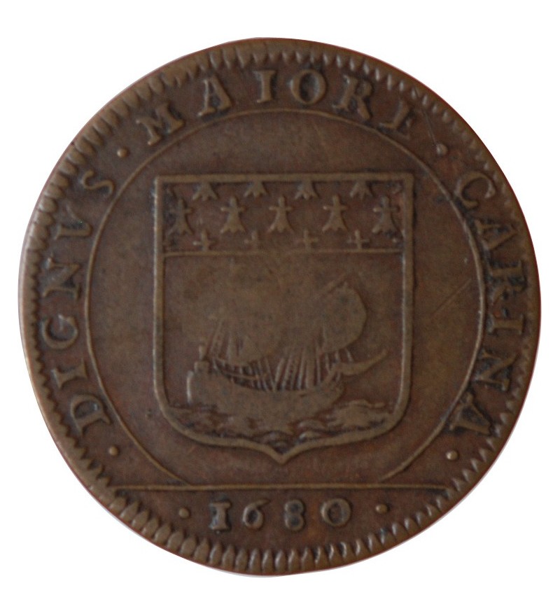 MAIRE DE NANTES - JACQUES FREMON, SIEUR DU BOUFFAY JETON CUIVRE 1680