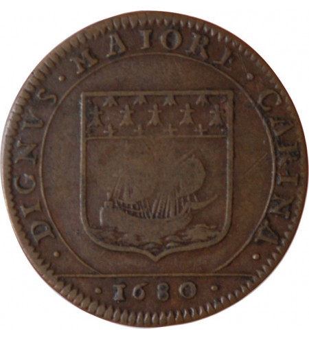 MAIRE DE NANTES - JACQUES FREMON, SIEUR DU BOUFFAY JETON CUIVRE 1680