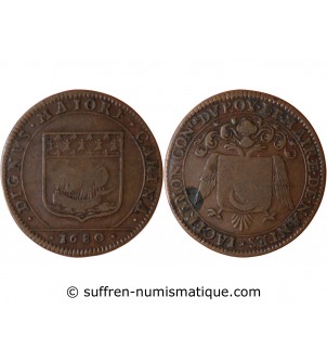 MAIRE DE NANTES - JACQUES FREMON, SIEUR DU BOUFFAY JETON CUIVRE 1680