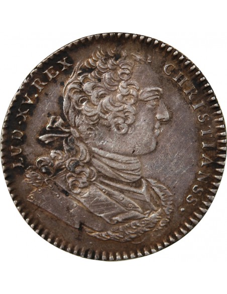 ARTILLERIE ET GENIE, LOUIS XV - JETON ARGENT
