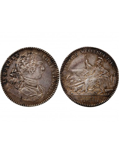 ARTILLERIE ET GENIE, LOUIS XV - JETON ARGENT
