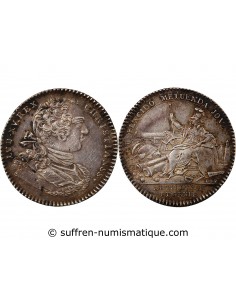 ARTILLERIE ET GENIE, LOUIS XV - JETON ARGENT