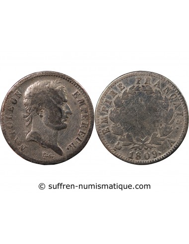 NAPOLEON Ier - 1 FRANC ARGENT 1809 A PARIS Type Empire