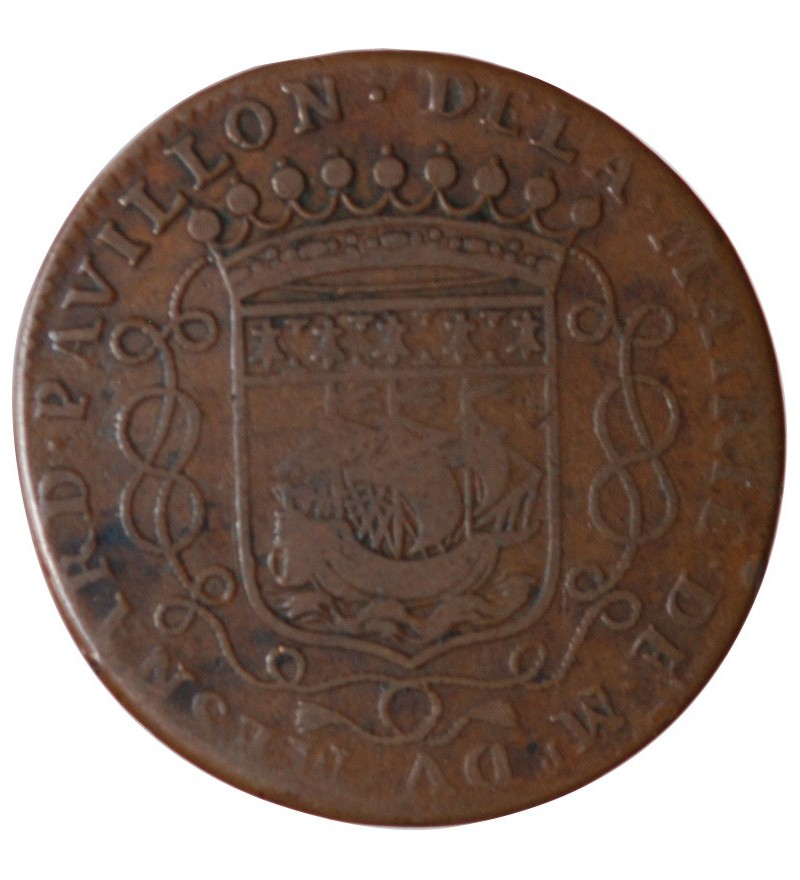 MAIRE DE NANTES - LOUIS MESNARD, SIEUR DU PAVILLON JETON CUIVRE 1682