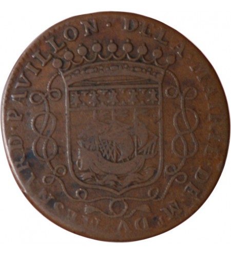 MAIRE DE NANTES - LOUIS MESNARD, SIEUR DU PAVILLON JETON CUIVRE 1682