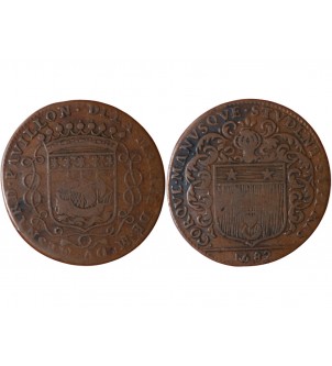 MAIRE DE NANTES - LOUIS MESNARD, SIEUR DU PAVILLON JETON CUIVRE 1682 2