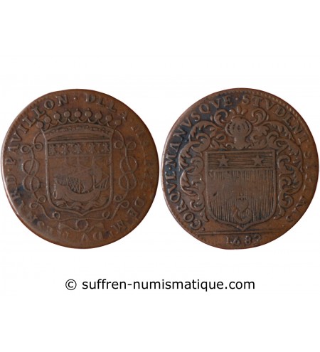 MAIRE DE NANTES - LOUIS MESNARD, SIEUR DU PAVILLON JETON CUIVRE 1682