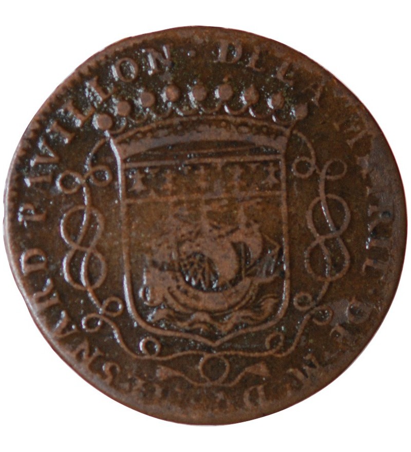 MAIRE DE NANTES - LOUIS MESNARD, SIEUR DU PAVILLON JETON CUIVRE 1682