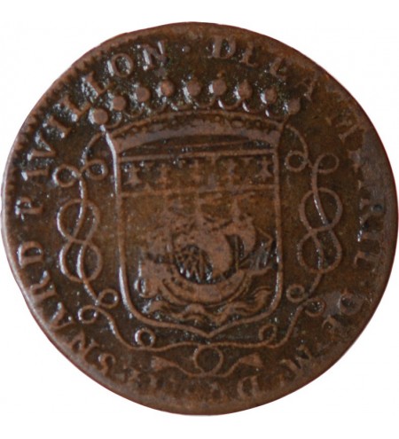 MAIRE DE NANTES - LOUIS MESNARD, SIEUR DU PAVILLON JETON CUIVRE 1682