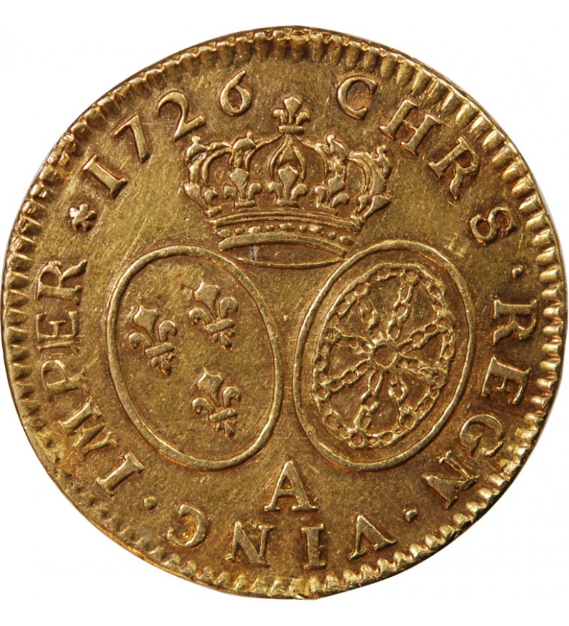 LOUIS XV ﻿- LOUIS D'OR AUX LUNETTES 1726 A PARIS