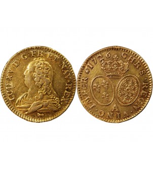 LOUIS XV ﻿- LOUIS D'OR AUX LUNETTES 1726 A PARIS 2