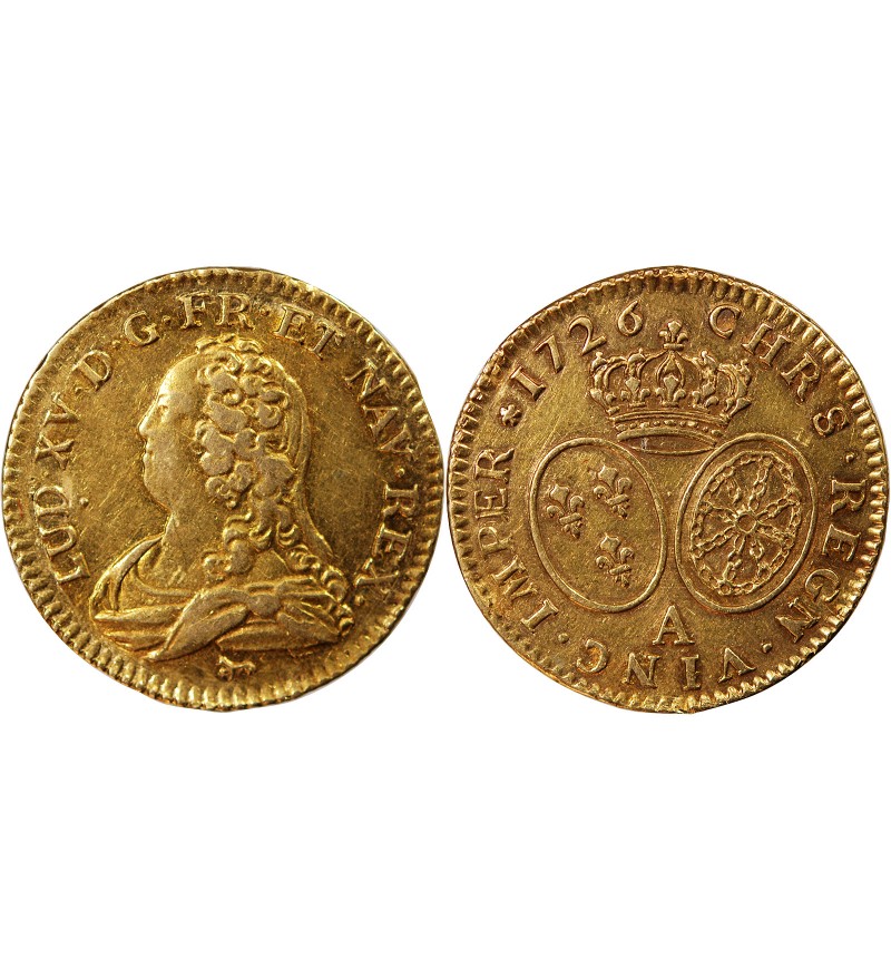 LOUIS XV ﻿- LOUIS D'OR AUX LUNETTES 1726 A PARIS