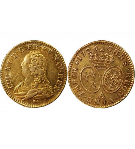 LOUIS XV ﻿- LOUIS D'OR AUX LUNETTES 1726 A PARIS