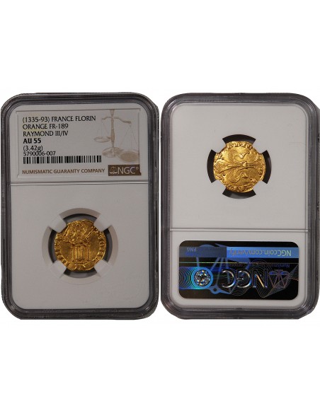 PRINCIPAUTE D'ORANGE, RAYMOND V - FLORIN D'OR 1335 / 1393