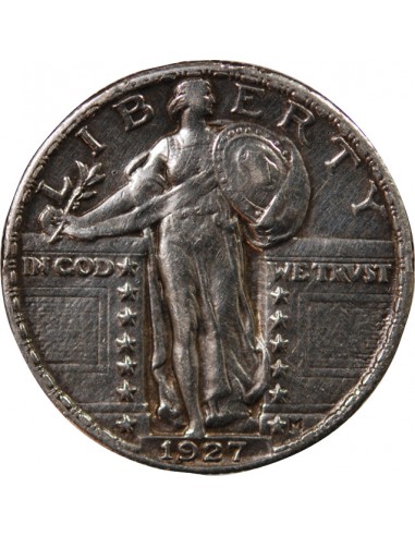 USA - 1/4 DOLLAR ARGENT "Standing Liberty Quarter" 1927 PHILADELPHIE