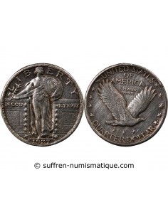 USA - 1/4 DOLLAR ARGENT "Standing Liberty Quarter" 1927 PHILADELPHIE