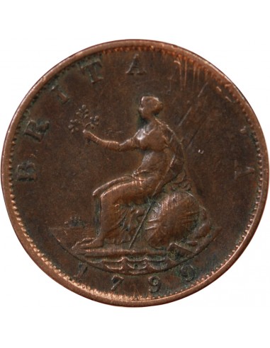 GRANDE-BRETAGNE, GEORGES III - 1/2 PENNY 1799