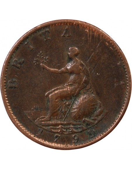 GRANDE-BRETAGNE, GEORGES III - 1/2 PENNY 1799