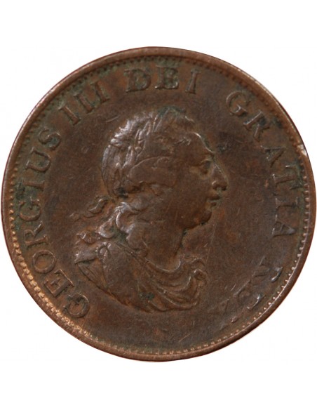 GRANDE-BRETAGNE, GEORGES III - 1/2 PENNY 1799