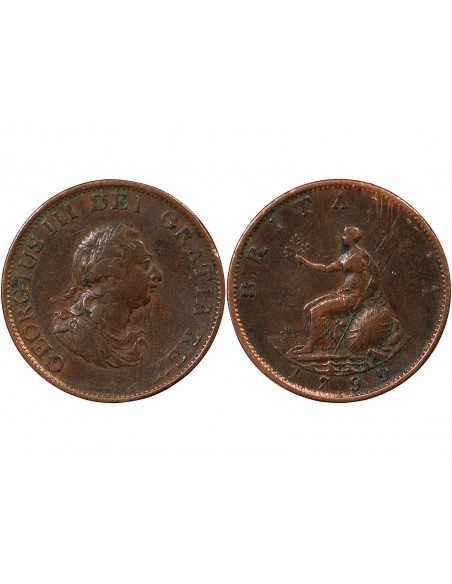 GRANDE-BRETAGNE, GEORGES III - 1/2 PENNY 1799