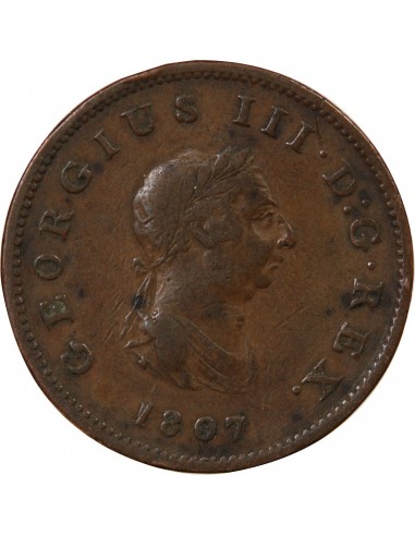 GRANDE-BRETAGNE, GEORGES III - 1/2 PENNY 1807