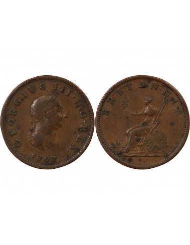 GRANDE-BRETAGNE, GEORGES III - 1/2 PENNY 1807