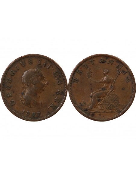GRANDE-BRETAGNE, GEORGES III - 1/2 PENNY 1807