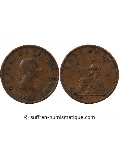 GRANDE-BRETAGNE, GEORGES III - 1/2 PENNY 1807
