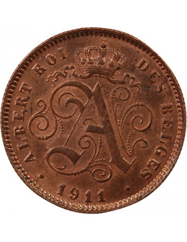 BELGIQUE, ALBERT Ier - 2 CENTIMES 1911