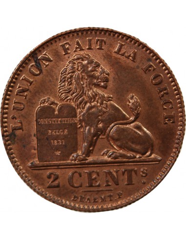 BELGIQUE, ALBERT Ier - 2 CENTIMES 1911