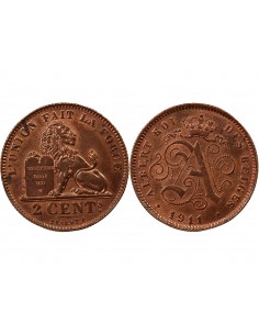 BELGIQUE, ALBERT Ier - 2 CENTIMES 1911 2