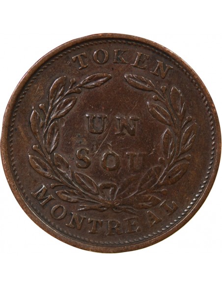 BAS-CANADA – JETON 1 SOU 1835 / 1838 MONTREAL